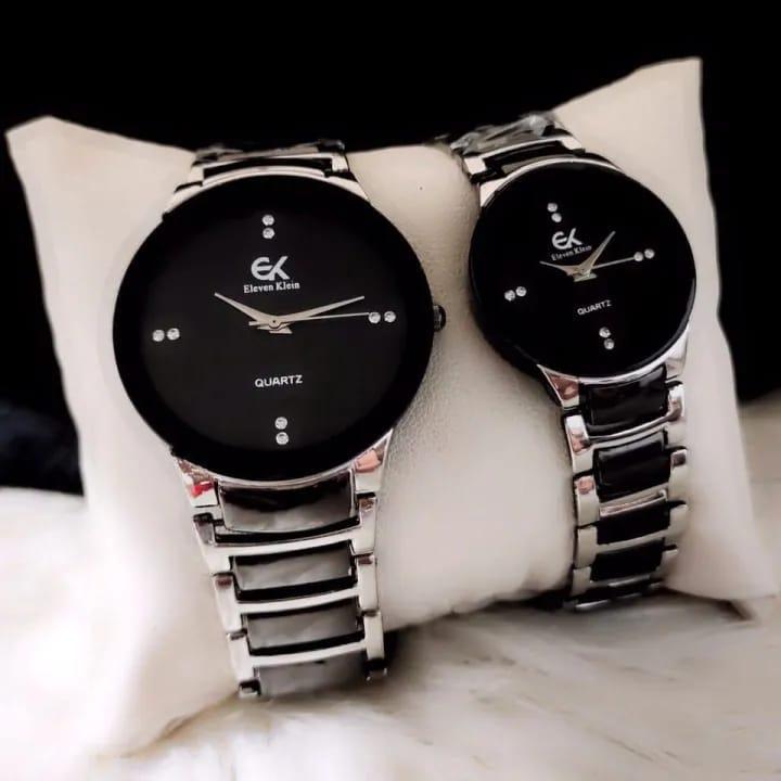 STYLISH UNISEX COUPLE WATCHES -SET OF 2 WITH QUARTZ MOVEMENT